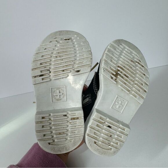 Dr Marten Kids Delaney Side Zip Boots Navy Canvas Infant Size US 5 - Picture 6 of 8